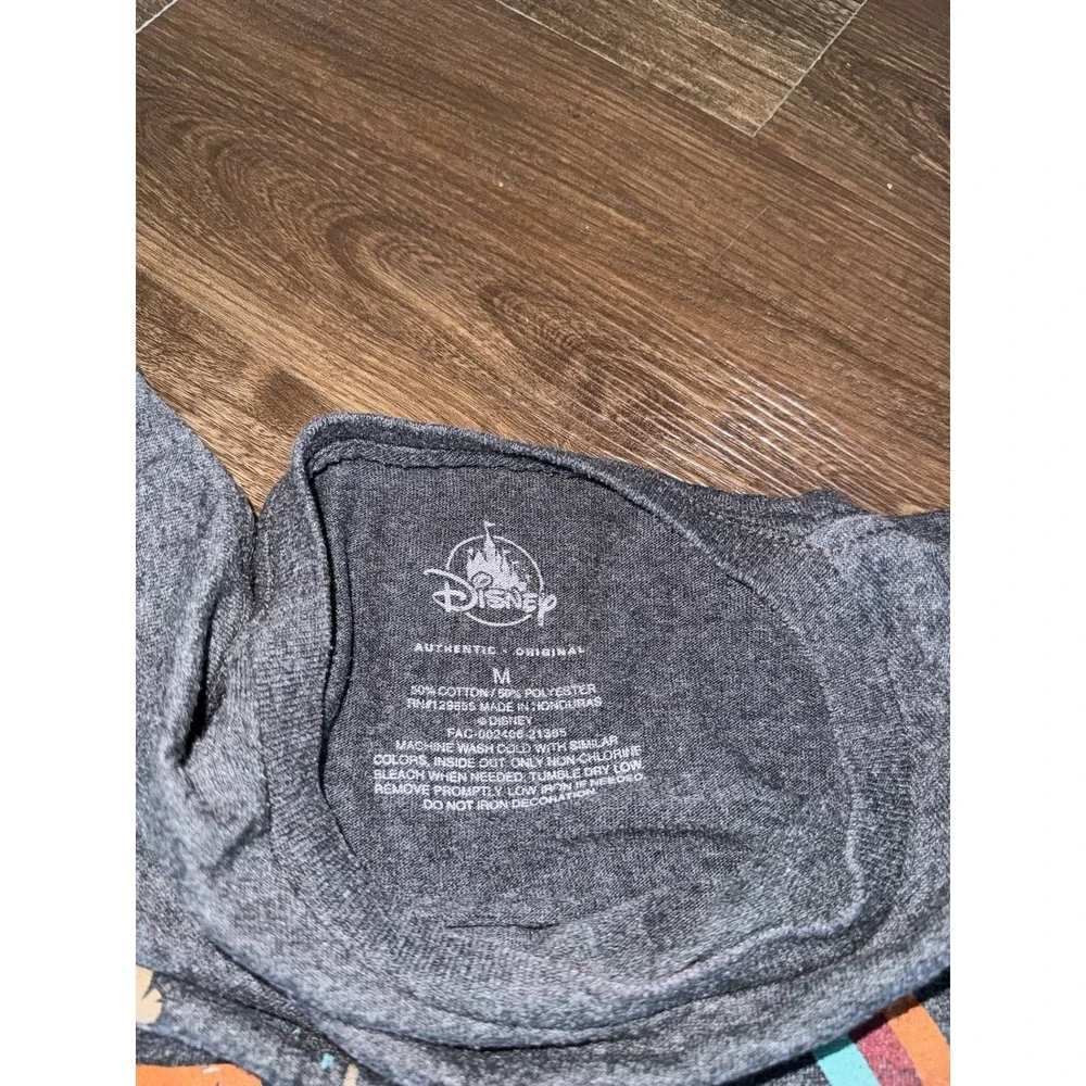 Disney Walt Disney World Florida Graphic Tee Retro Rainbow Grey Cotton Blend M